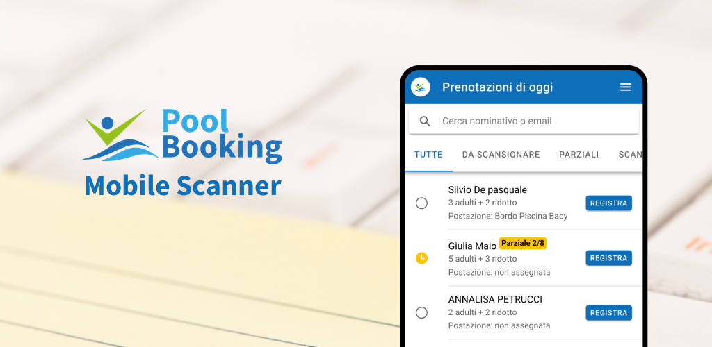 PoolBooking Scanner - app mobile