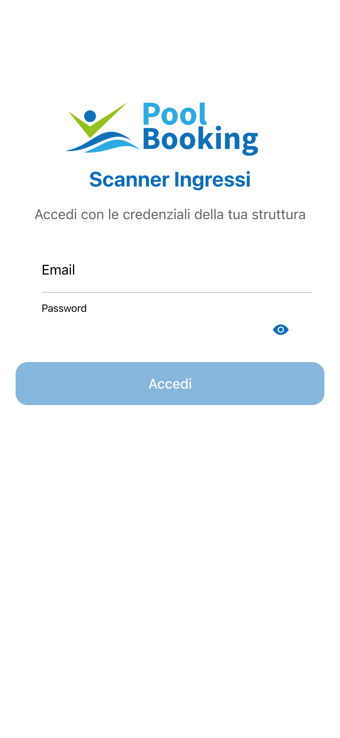 Schermata di accesso
